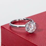 14K White Gold 3.0 Ct Diamond Engagement Ring-Evani Naomi Jewelry
