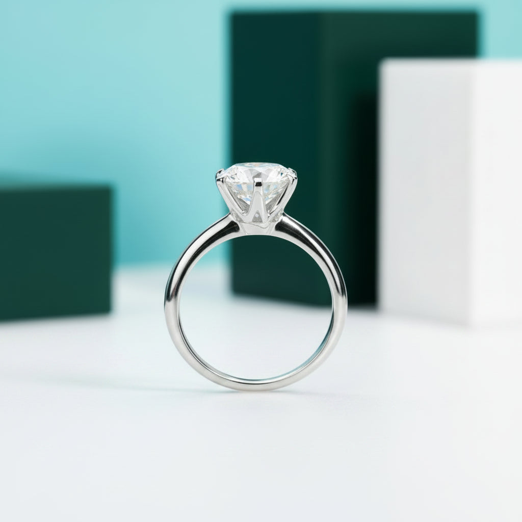 14K White Gold 3.0 Ct Diamond Engagement Ring-Evani Jewelry