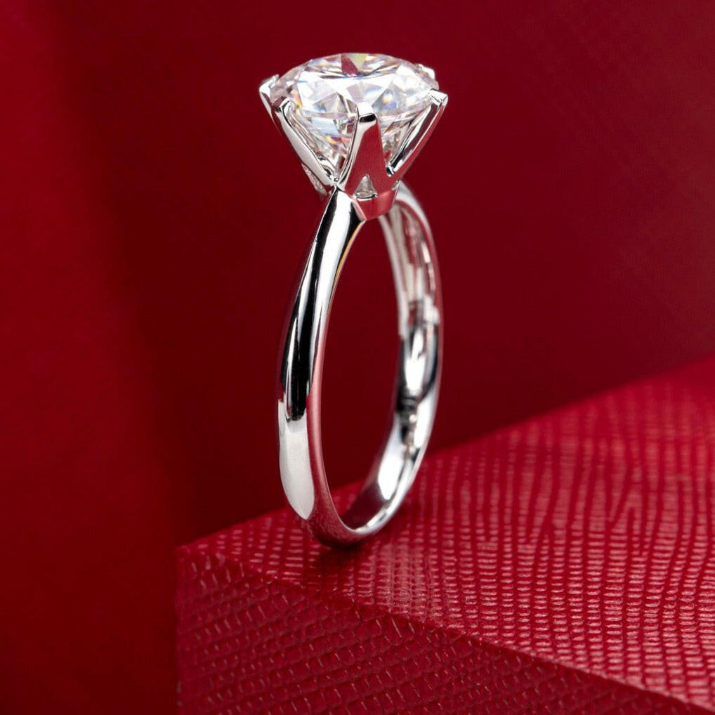 14K White Gold 3.0 Ct Diamond Engagement Ring-Evani Naomi Jewelry