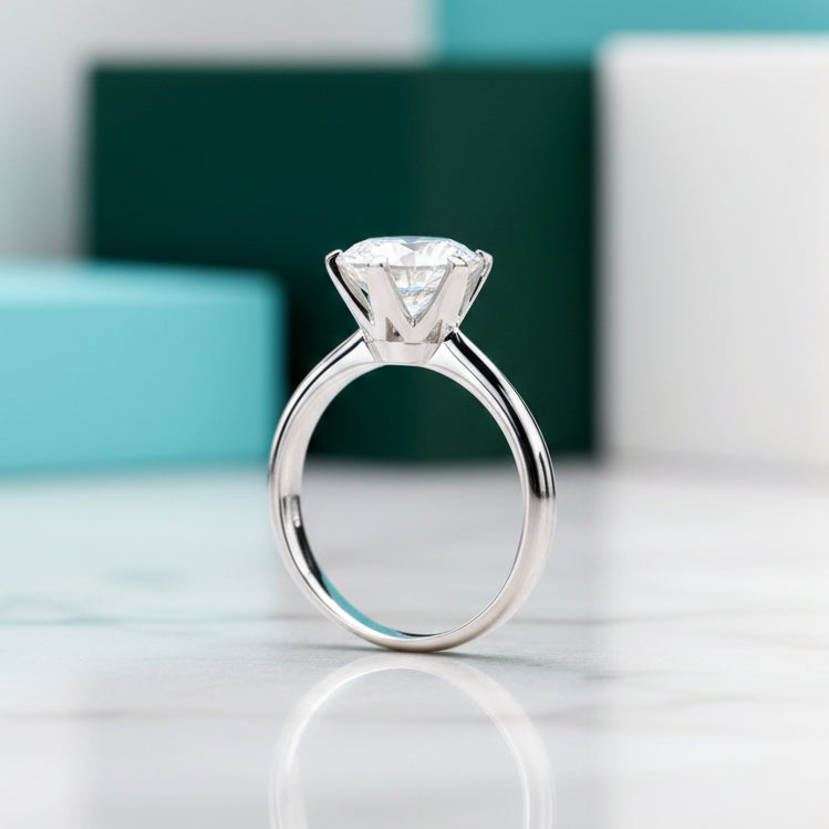 14K White Gold 3.0 Ct Diamond Engagement Ring-Evani Jewelry