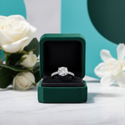 14K White Gold Engagement Ring with 3.0 Ct Diamond