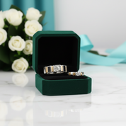 14K White & Yellow Gold Round Cut Diamond OptionEngagement Ring - Evani Naomi Jewelry