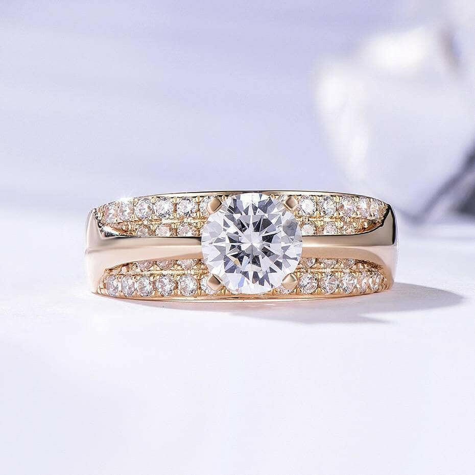 14K Yellow Gold 1.0 Ct Diamond Engagement Ring-Evani Naomi Jewelry