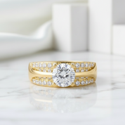 14K Yellow Gold 1.0 Ct Diamond Engagement Ring-Evani Jewelry
