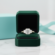 14K Yellow Gold Emerald Cut Engagement Ring - Evani Naomi Jewelry