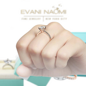 14k Rose Gold 2.0 Ct Round Solitaire Diamond Engagement Ring-Evani Naomi Jewelry
