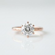 14k Rose Gold 2.0 Ct Round Solitaire Diamond OptionEngagement Ring - Evani Naomi Jewelry