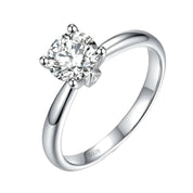 14k Round Cut Diamond Engagement Ring-Evani Naomi Jewelry