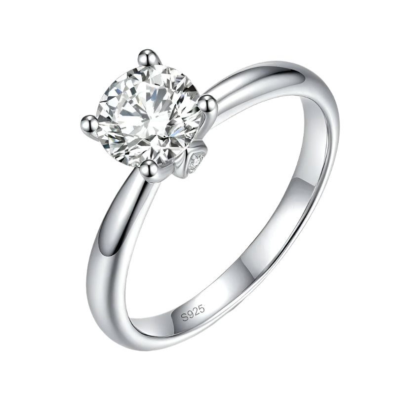 14k Round Cut Diamond Engagement Ring-Evani Naomi Jewelry