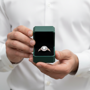 14K Two Tone Gold 1.2 Ct Halo Engagement Ring - Evani Naomi Jewelry