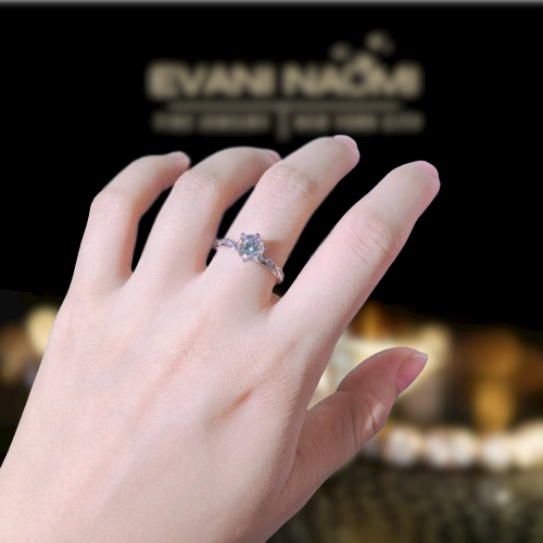 14k White Gold 1.0 Ct Diamond Wedding Ring-Evani Naomi Jewelry