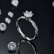 14k White Gold 1.0 Ct Diamond Wedding Ring-Evani Naomi Jewelry