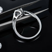 14k White Gold 1.0 Ct Round Cut Diamond Engagement Ring-Evani Naomi Jewelry