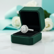 14k White Gold 1.5 Ct Round Diamond Option Engagement Ring - Evani Naomi Jewelry