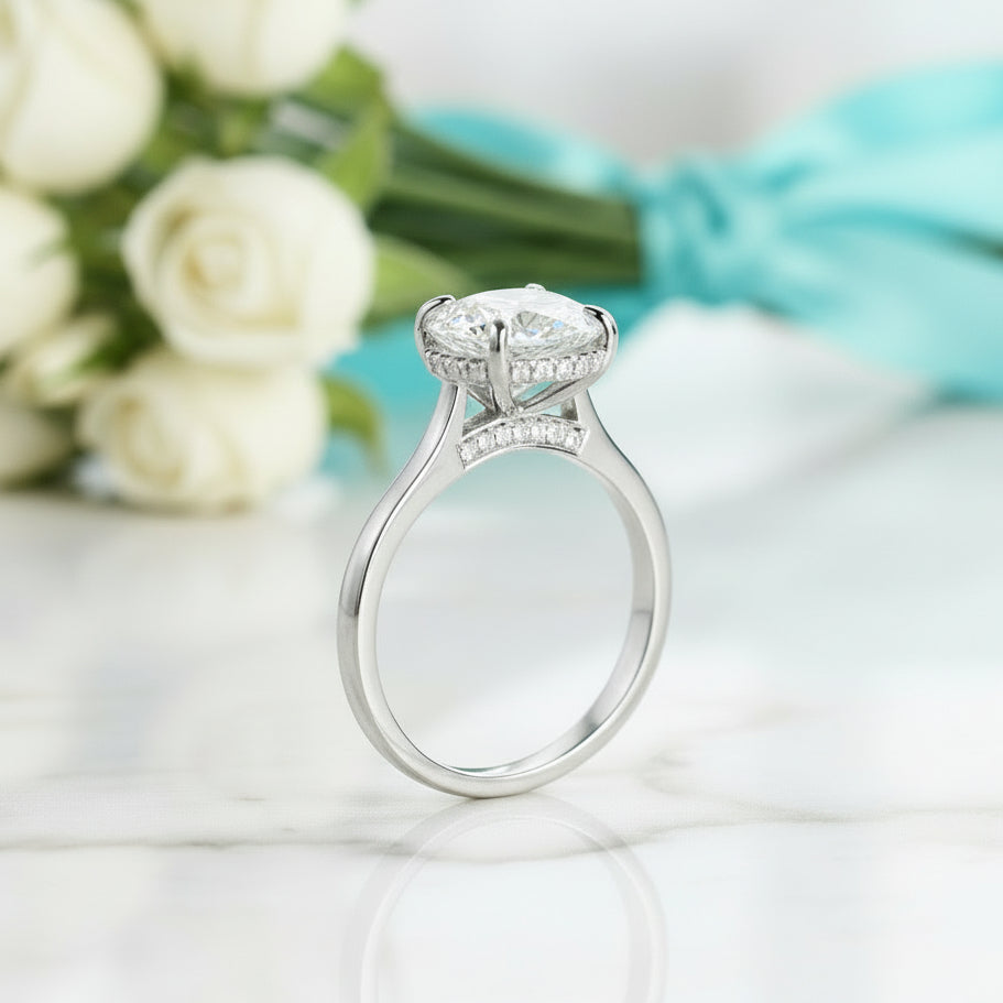 14k White Gold 2.0 Ct Diamond Engagement Ring-Evani Jewelry