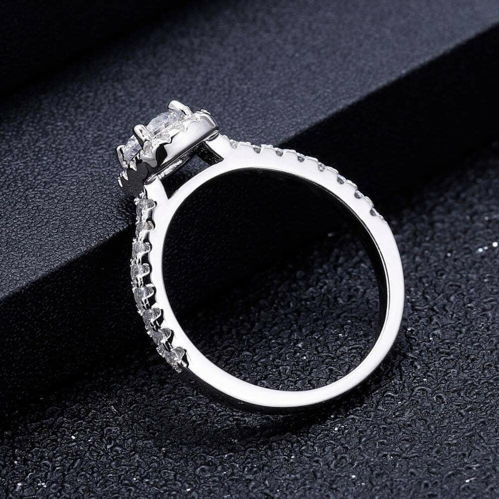 14k White Gold 2.0 Ct Pave Diamond Engagement Ring-Evani Naomi Jewelry