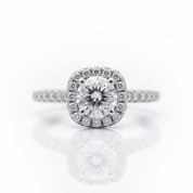 14k White Gold 2.0 Ct Pave Diamond OptionEngagement Ring - Evani Naomi Jewelry
