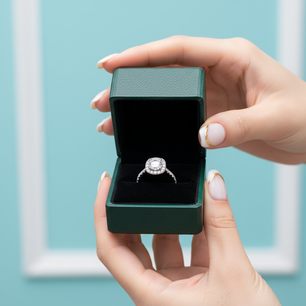 14k White Gold 2.0 Ct Pave Diamond OptionEngagement Ring - Evani Naomi Jewelry