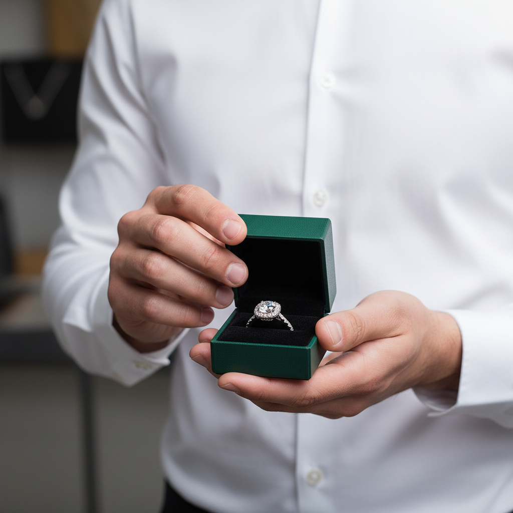 14k White Gold 2.0 Ct Pave Diamond OptionEngagement Ring - Evani Naomi Jewelry