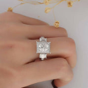 14k White Gold 2.0 Ct Radiant Cut Diamond Engagement Ring-Evani Naomi Jewelry