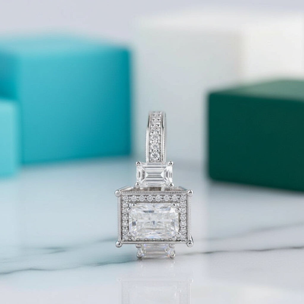 14k White Gold 2.0 Ct Radiant Cut Diamond Engagement Ring-Evani Jewelry