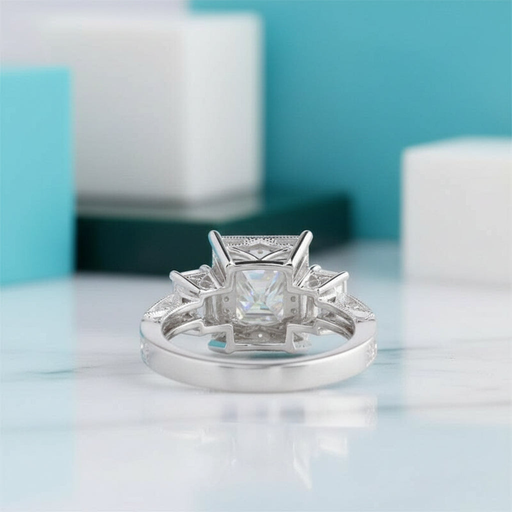14k White Gold 2.0 Ct Radiant Cut Diamond Engagement Ring-Evani Jewelry