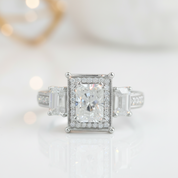 14k White Gold 2.0 Ct Radiant Cut Diamond OptionEngagement Ring - Evani Naomi Jewelry