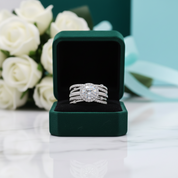 14K White Gold 2.0ct Round Cut Diamond OptionEngagement Ring Set - Evani Naomi Jewelry