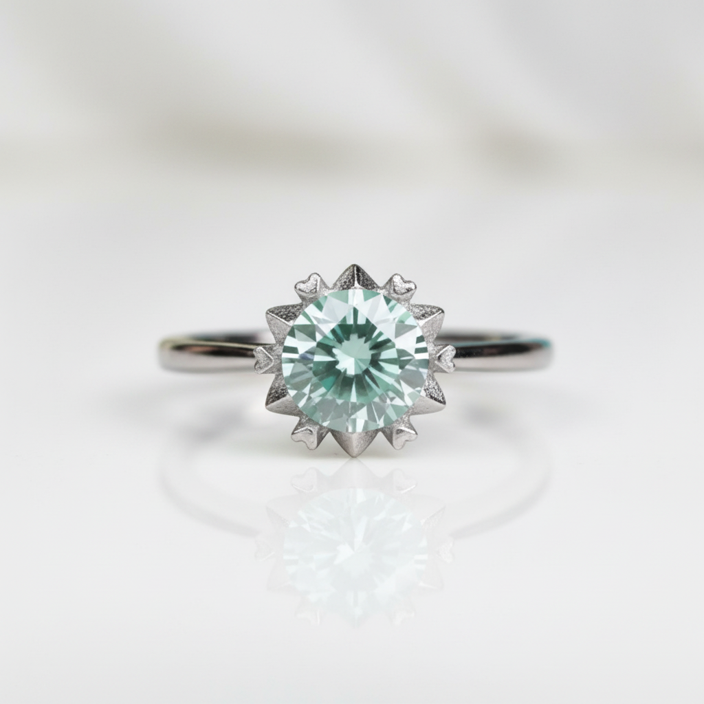 14k White Gold 2ct Diamond OptionWedding Ring - Evani Naomi Jewelry