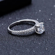 14k White Gold 3.0 Ct Diamond Engagement Ring-Evani Naomi Jewelry