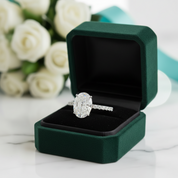 14k White Gold 3.0 Ct Oval Cut Engagement Ring - Evani Naomi Jewelry
