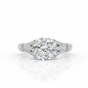 14k White Gold 3.0 Ct Oval Diamond OptionEngagement Ring - Evani Naomi Jewelry