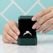 14K White Gold 3ct Full Diamond OptionRing - Evani Naomi Jewelry