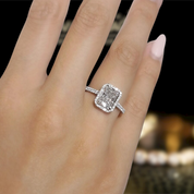 14k White Gold Radiant Cut Diamond Engagement Ring-Evani Naomi Jewelry