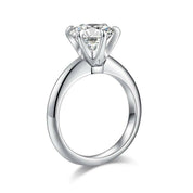 14k White Gold Round Cut Diamond Engagement Ring-Evani Naomi Jewelry