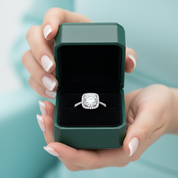 14k White Gold Round Diamond Option Engagement Ring - Evani Naomi Jewelry