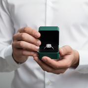 14k White Gold Round Diamond Option Engagement Ring - Evani Naomi Jewelry