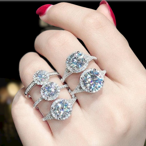 14k White Gold Split Shank Engagement Ring-Evani Naomi Jewelry