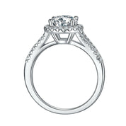 14k White Gold Split Shank Engagement Ring-Evani Naomi Jewelry