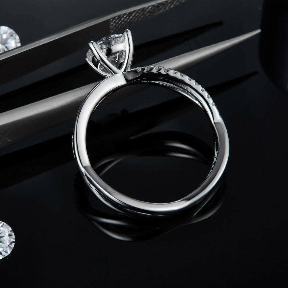 14k White Gold Twist Promise Ring-Evani Naomi Jewelry