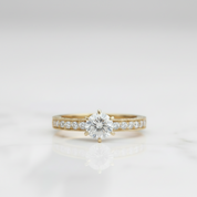 14k Yellow Gold 1.0 Ct Filigree Style Engagement Ring - Evani Naomi Jewelry