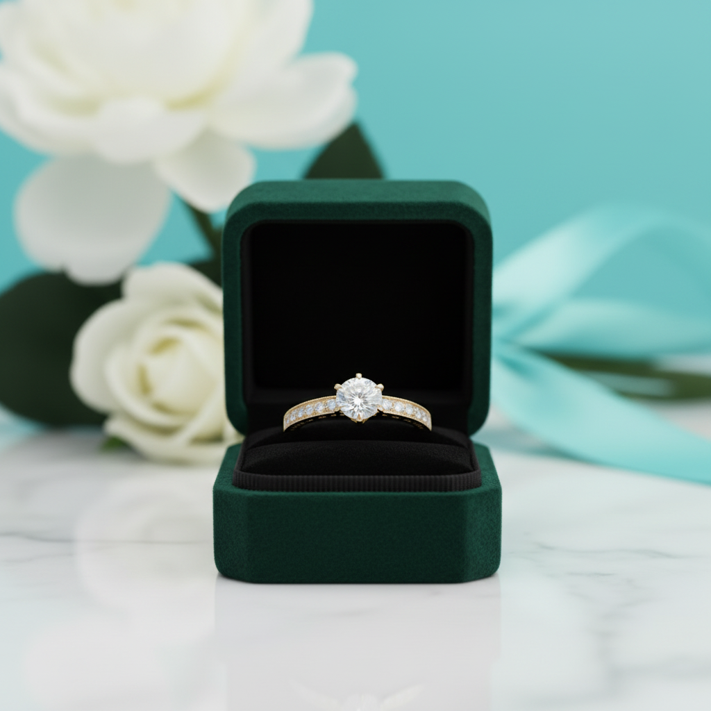 14k Yellow Gold 1.0 Ct Filigree Style Engagement Ring - Evani Naomi Jewelry