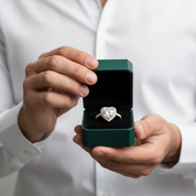 14K Yellow Gold 4.0 Ct Heart Cut Diamond Option Halo Engagement Ring - Evani Naomi Jewelry