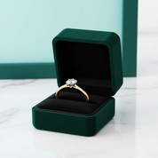14k Yellow Gold Round Solitaire Diamond Option Engagement Ring