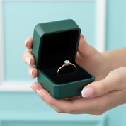 14k Yellow Gold Round Solitaire Diamond Option Engagement Ring