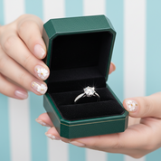 14k White Gold Round Cut Diamond Option Engagement Ring
