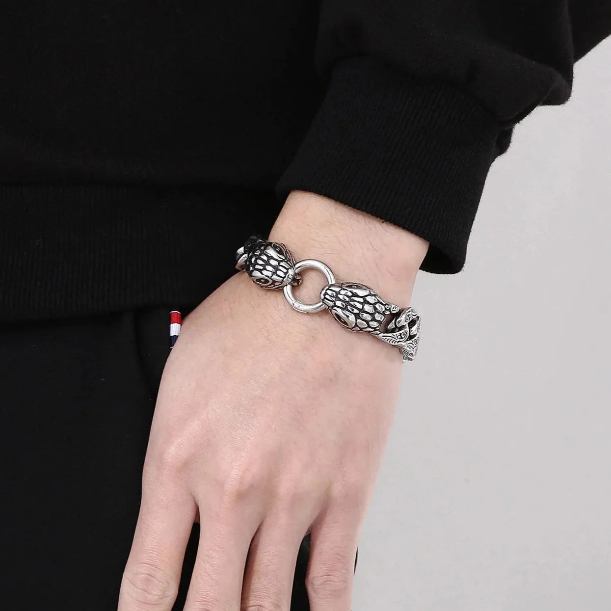 15mm Snake Vintage Cuban Curb Bracelet-Evani Naomi Jewelry