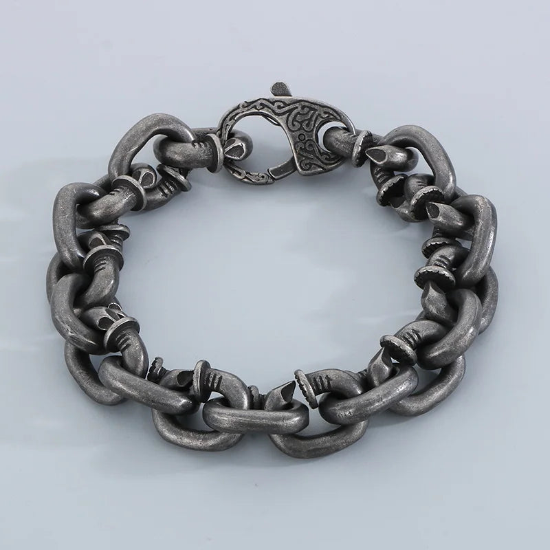 16mm Vintage Nail Chain Bracelet-Evani Jewelry