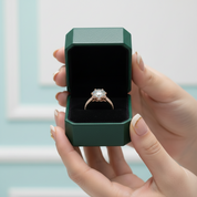 18K Rose Gold 2.0 Ct Round Cut Diamond Option Blossom Engagement Ring - Evani Naomi Jewelry