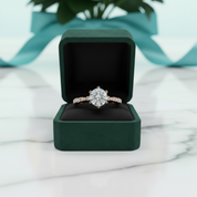 18K Rose Gold 2.0 Ct Round Diamond Option Classic Engagement Ring